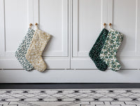 Quilted Christmas stockings set of 4, choose your own, Rifle Paper Co Christmas decorations, rustic farmhouse holiday decor, MADE TO ORDER