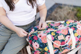 Floral duffel bag, Rifle Paper Co custom canvas overnight bag, mommy to be gift, hospital stay bag, weekender bag, carry on, MADE TO ORDER