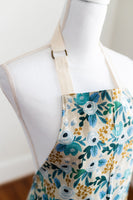 Rifle Paper Co apron, cute apron for women, handmade apron with pockets, cotton & linen canvas apron, linen pinafore apron, MADE TO ORDER