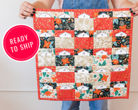 Red and green Christmas quilted advent calendar (ready to ship)