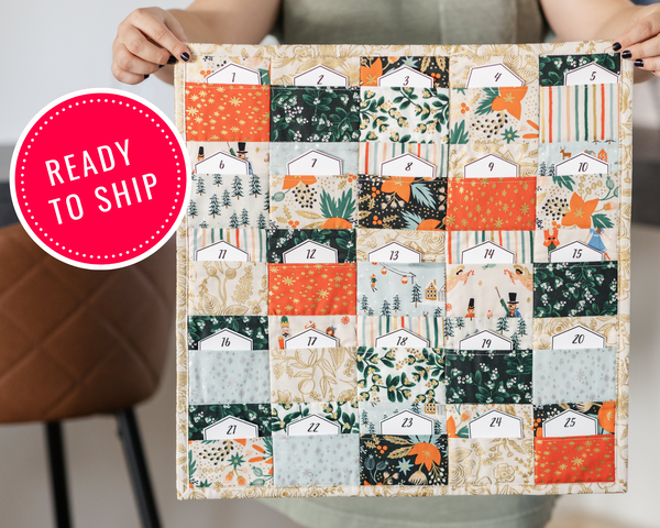 Christmas quilted advent calendar (ready to ship)